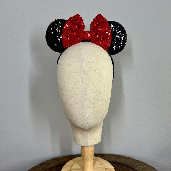 Classic Sequin Minnie Mouse Ears | Disney-Inspired Mouse Ears Headband - Picture 2 of 5